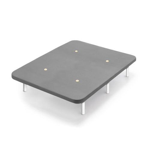 Base Tapizada Gris Con Patas De Madera Blanca, Medidas 150x190 Cm, Tejido  3d Transpirable con Ofertas en Carrefour