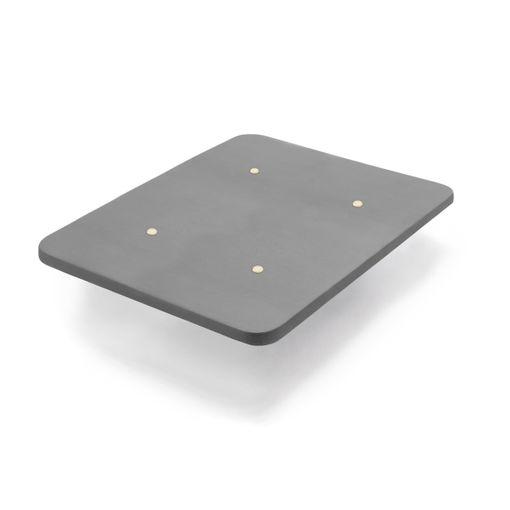 Base Tapizada 3D Gris con Patas de Metálicas de 25 cm, Barras Transversales  de Refuerzo, Medida: 150x190 cm