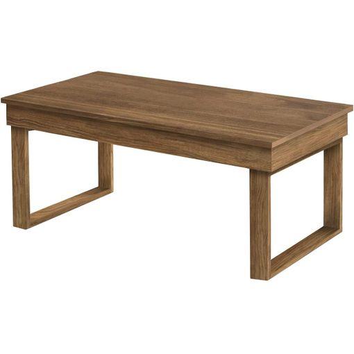 Odin - Mesa Centro Elevable Madera Maciza, Acabado Encerado, Patas Color  Blanco. Medidas: 100x50x47 Cm con Ofertas en Carrefour