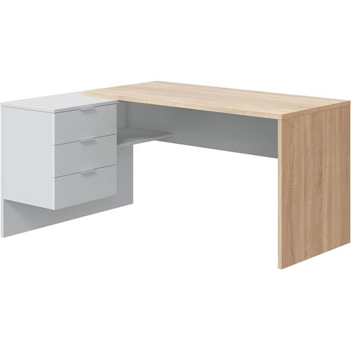 Conjunto Muebles Despacho Oficina 8 Mesas Escritorio Y 4 Armarios Color  Blanco Artik Y Roble Canadian con Ofertas en Carrefour