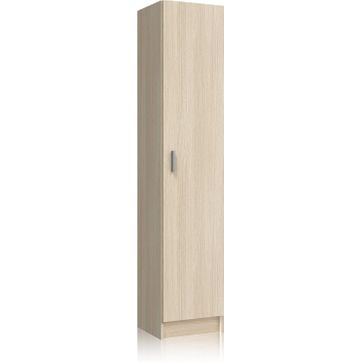 Armario Auxiliar De 1 Puerta Con Baldas En Color Roble Con Medidas:  180x37x37 Cm con Ofertas en Carrefour