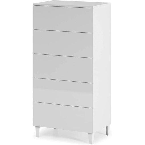 Cajonera baja blanco brillo – Mueble cajones blanco