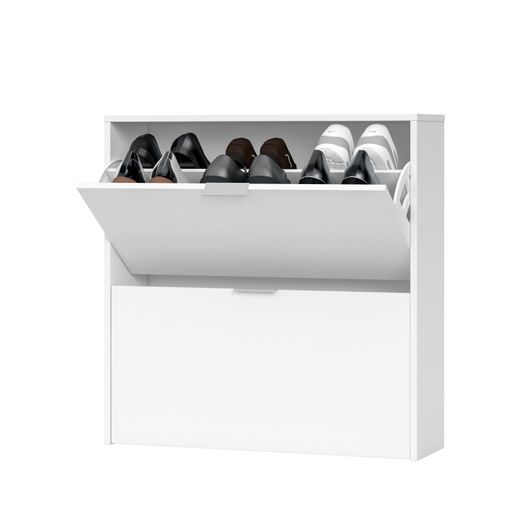 Zapatero De 2 Puertas Con Capacidad Para 16 Pares En Color Blanco con  Ofertas en Carrefour