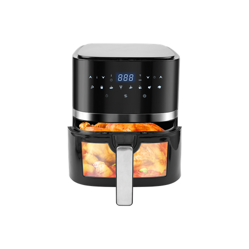 Freidora de aire grande XL, 5 litros, 10 programas, luz interior, Pantalla LED, Air Fryer, Sin aceite, Limos