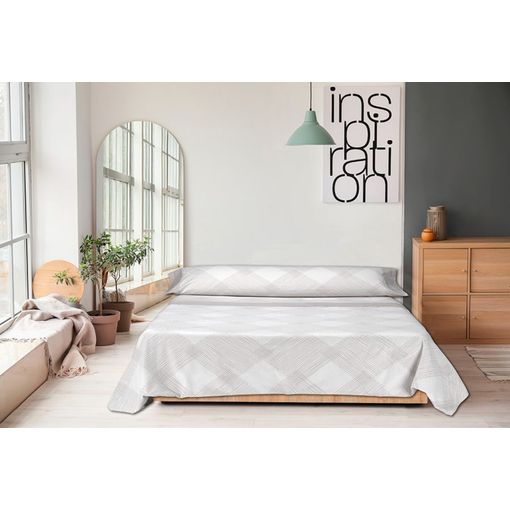 Juego De Sábanas Invierno Franela 100% Algodón Isabella Para Cama De 90  Gris con Ofertas en Carrefour