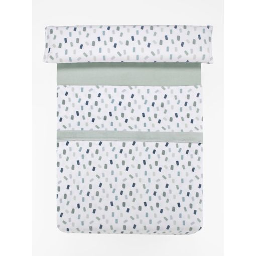 Juego De Sábanas Cuatro Piezas Invierno Franela Pinz Cama De 160 Cm Verde  con Ofertas en Carrefour