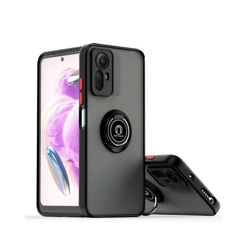 Funda Mate Con Borde Negro Y Anillo Giratorio 360 Xiaomi Redmi Note 12s con  Ofertas en Carrefour