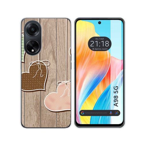 Oppo A98 5G Funda Gel Tpu Silicona dibujo Flores