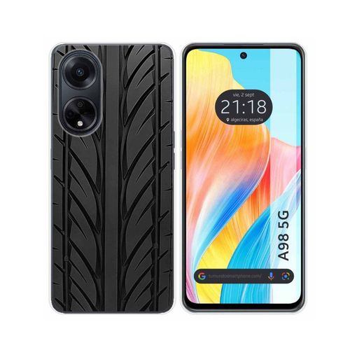 Funda Silicona Oppo A98 5G Diseño Neumatico Dibujos