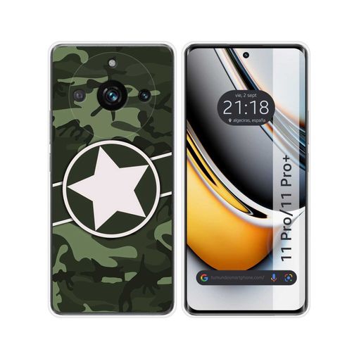 Funda Silicona Realme 11 Pro / 11 Pro+ Plus 5g Diseño Camuflaje 01