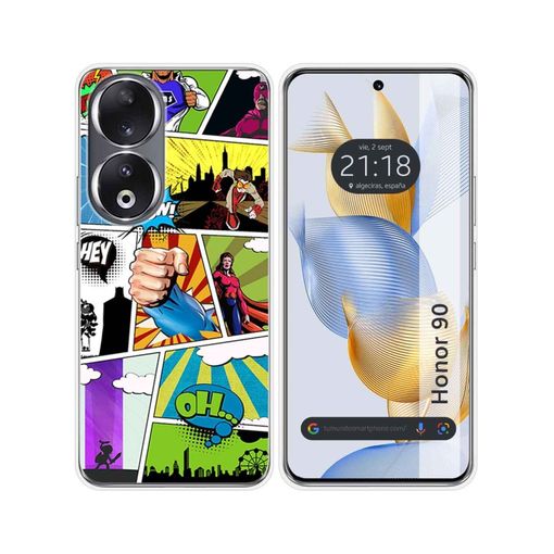 Huawei Honor 90 5G Funda Gel Tpu Silicona dibujo Letras