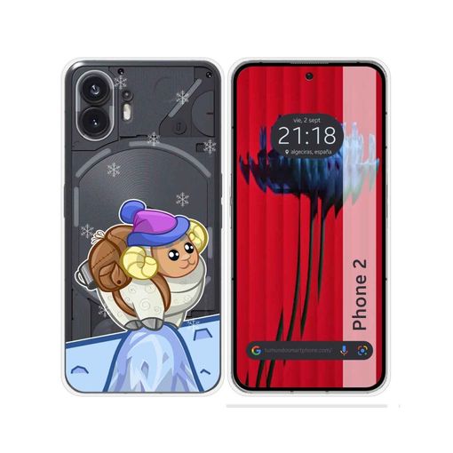 Funda Silicona Transparente para Nothing Phone 1 diseño Cabra Dibujos