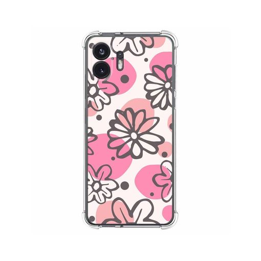  Funda de teléfono con diseño de flores rosas