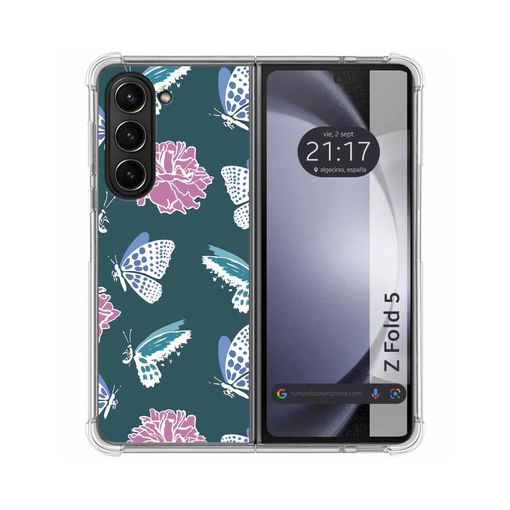Funda Silicona Antigolpes Samsung Galaxy Z Fold 5 5g Diseño Flores