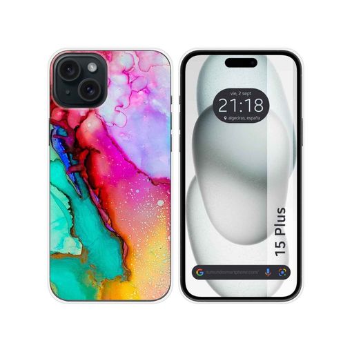 Funda Silicona para IPhone 15 Pro Max (6.7) diseño Mármol 11 Dibujos