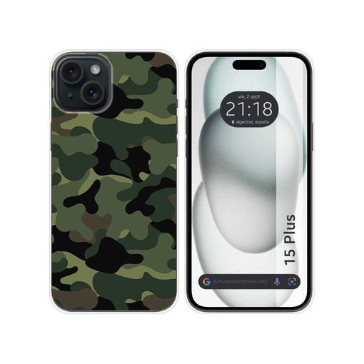 Funda Silicona Iphone 15 Plus (6.7) Diseño Camuflaje Dibujos con Ofertas en  Carrefour