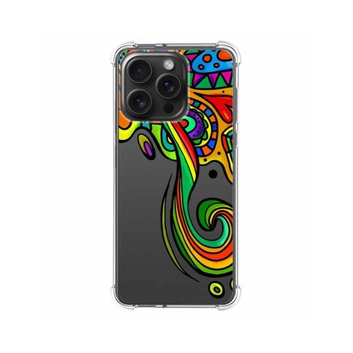 Funda iPhone 15 Pro Max silicona multicolor