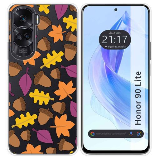 Funda Silicona Transparente Para Huawei Honor 90 Lite 5g Diseño Hojas  Dibujos con Ofertas en Carrefour