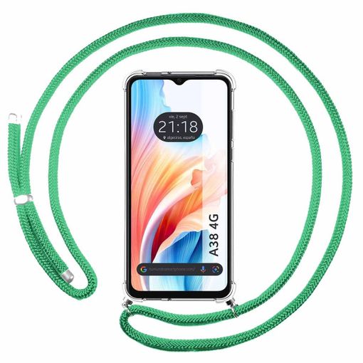 Funda Colgante Transparente Para Oppo A38 4g Con Cordon Verde Agua con  Ofertas en Carrefour