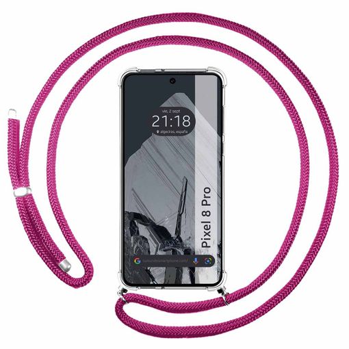 Funda Colgante Transparente Para Google Pixel 8 Pro 5g Con Cordon Rosa  Fucsia con Ofertas en Carrefour