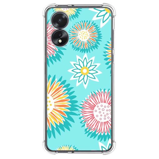 Funda Silicona Antigolpes Para Oppo A38 4g Diseño Flores 05