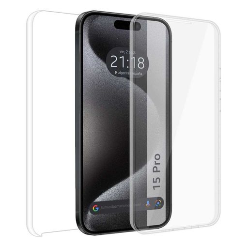 Funda Apple Iphone 15 Pro (5g) Gel Silicona Doble 360º Transparente con  Ofertas en Carrefour