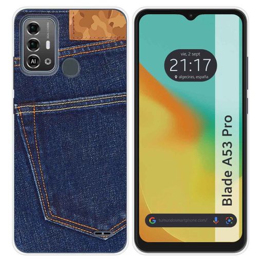 Zte Blade A53 Pro Funda Gel Tpu Silicona dibujo Cuero 03