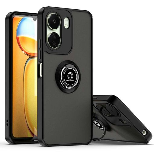 Funda Mate Con Borde Negro Y Anillo Giratorio 360 Xiaomi Redmi Note 12 Pro  4g con Ofertas en Carrefour