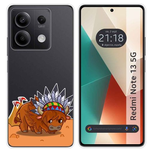 Funda Silicona Transparente Para Xiaomi Redmi Note 13 5g Diseño Bufalo  Dibujos con Ofertas en Carrefour