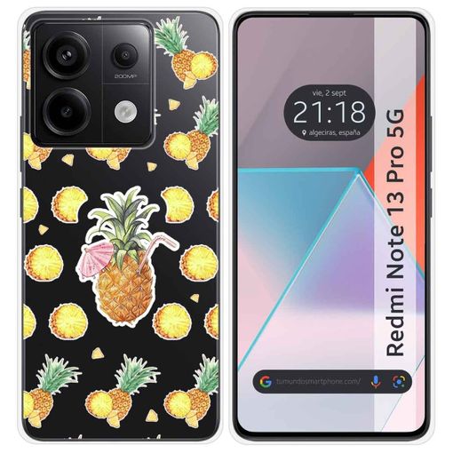 Funda Silicona Transparente Para Xiaomi Redmi Note 13 Pro 5g Diseño Piña  Dibujos con Ofertas en Carrefour