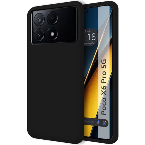 Funda Silicona Líquida Ultra Suave Para Xiaomi Poco X6 Pro 5g Color Negra  con Ofertas en Carrefour