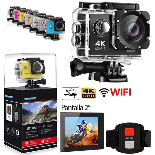 Camara Wifi 4k Ultra Hd Deportiva Con Mando 2 Acuática + Accesorios con  Ofertas en Carrefour