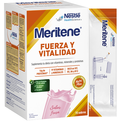 Comprar Meritene Fuerza y Vitalidad Vainilla 15 Sobres