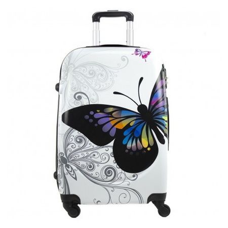 Maleta Mediana Equipaje para Viajar en avión 4 Ruedas giratorias 360º Color  Azul 66x41x25cm