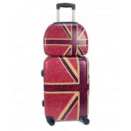 Maleta De Cabina Equipaje De Mano Trolley + Neceser Viaje Avión Rígida 4  Ruedas Giratorias Inglaterra Rojo con Ofertas en Carrefour