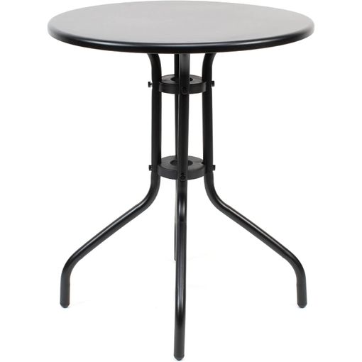 Mesa Redonda De Jardín De Cerámica Metal Ø60x71 Cm-outsunny. Negro con  Ofertas en Carrefour