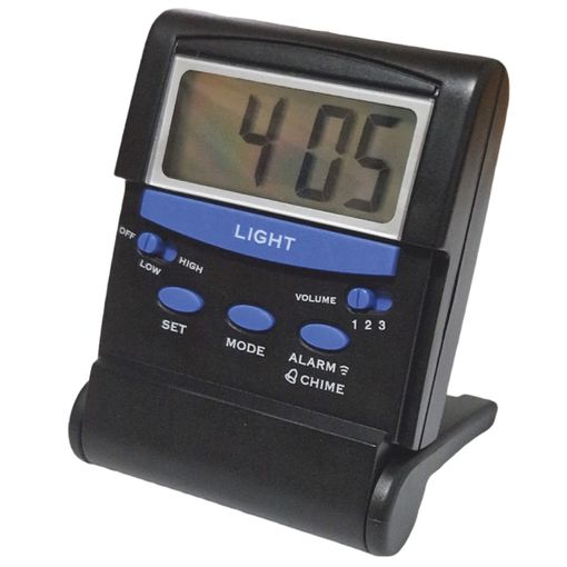 Elbe RD-700-N Reloj Despertador con Termómetro y Calendario Negro
