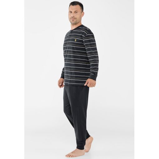 rastro Canberra Nublado Pijama Hombre Largo Punto Algodón El Búho Nocturno con Ofertas en Carrefour  | Ofertas Carrefour Online