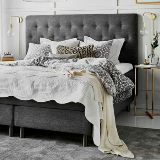 Cabecero De Cama Tapizado Antimanchas Paris 180*70 Gris con