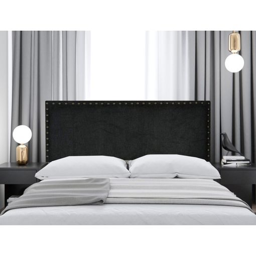 Cama De Metal Negra Con Cabecero Gris Y Somier 160x200 Cm Clamar con  Ofertas en Carrefour