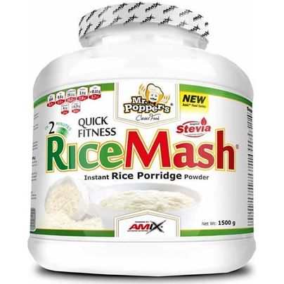 Amix Ricemash Mr Poppers 1,5 Kg - Harina De Arroz Blanco - Bajo En Grasas / Sin Azúcar