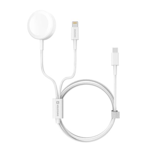 Cable Usb-c Power Delivery Iphone Y Ipad + Cargador Iwatch Swissten 1m -  Blanco con Ofertas en Carrefour