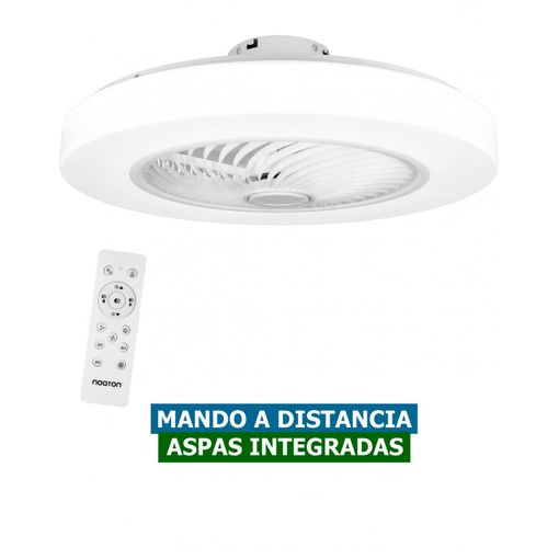 Ventilador De Techo Blanco Con Aspas Ocultas, Plafón 36w Lampara Ventilador  De Techo Con 3 C De Luz Y Mando A Distancia B Aero con Ofertas en Carrefour