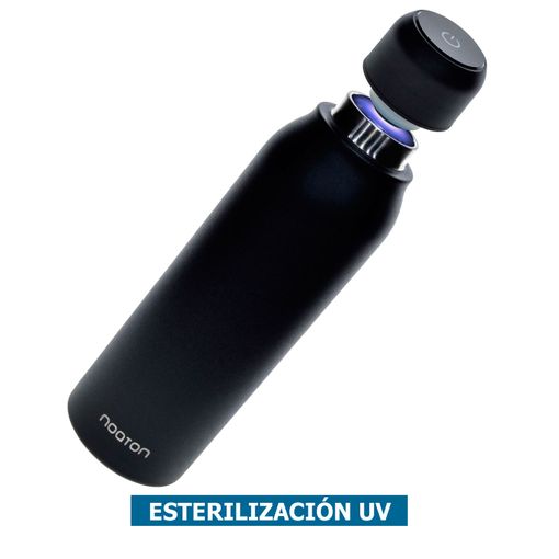 BOTELLA DE AGUA Negra 600 ml - Cantimplora de Acero Inoxidable