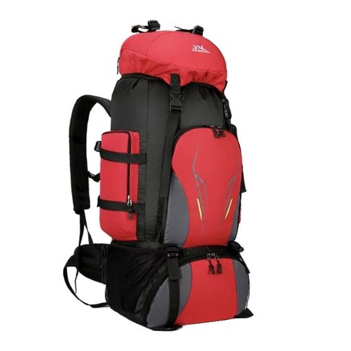 Mochila De Senderismo Para Viajes Montañismo Escalada Camping Trekking 70l Hombres Mujeres Macuto Impermeable Rojo