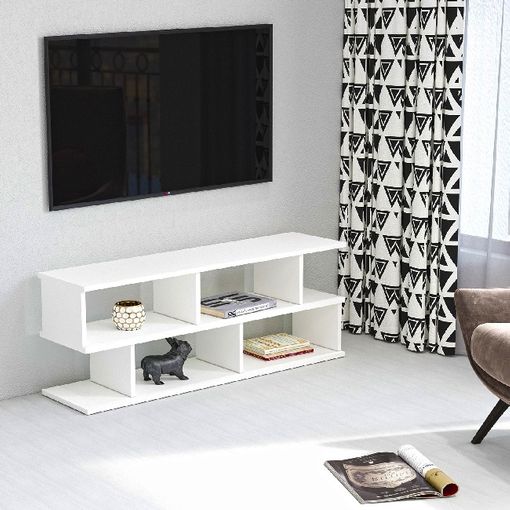 Su Mueble Tv, 120 X 29,6 X 45 Cm, Color Blanco con Ofertas en Carrefour