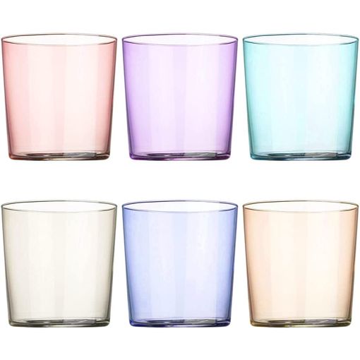 Set de 6 vasos spania para agua o refresco de cristal transparente 4.55  euros