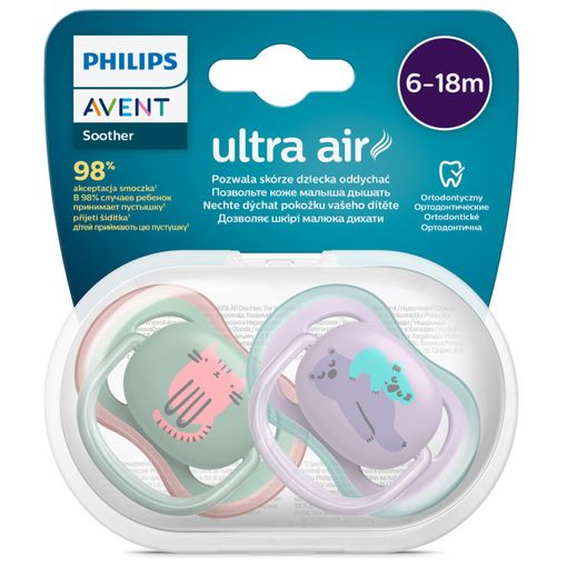 Chupete Avent Ultra Air Collection Animals Blue Penguint 6-18 Meses, Avent  Chupetes - Farmafull