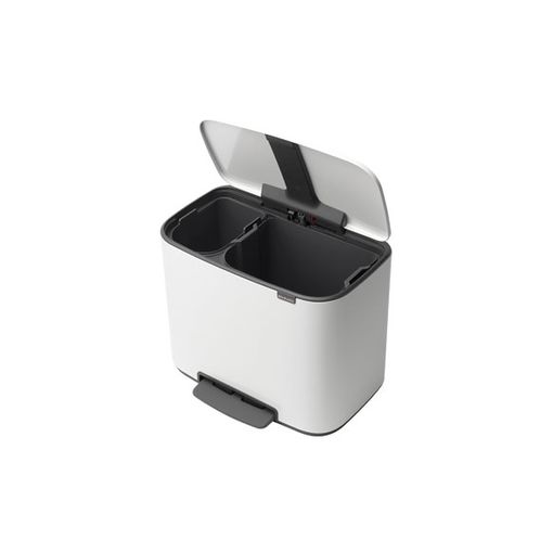 Brabantia Cubo de basura, Blanco, 2 x 30 l : : Hogar y cocina