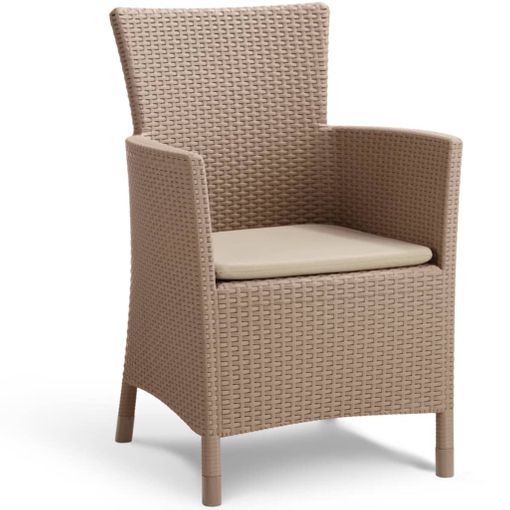 Silla De Comedor De Jardãn Iowa Capuchino 215519 Keter
